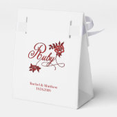 40e Ruby-Jubileum met datum en Initialen Bedankdoosjes (Achterkant)