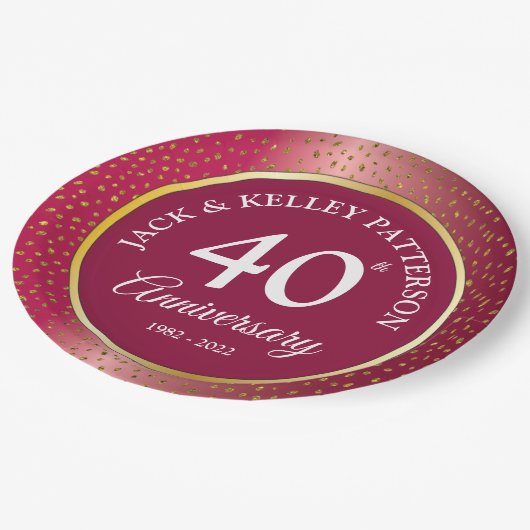40e Ruby Jubileum Paper Bord (Gekanteld)