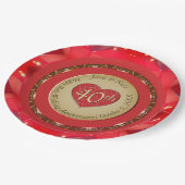 40e Ruby Jubileum Papieren Bordje (Gekanteld)