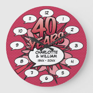 40e Ruby-jubileum Plezier Retro stripboek Grote Klok