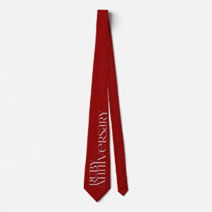 40e Ruby Jubileum Red Damask Stropdas