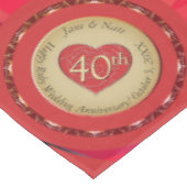 40e Ruby Jubileum tafelkleed (Gekanteld)