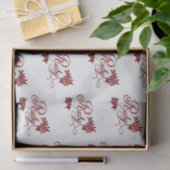 40e Ruby Jubileum Tekst en Witte Rozen Tissuepapier (Geschenk)