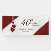 40e Ruby Red Jubileum / Birthday Spandoek (Horizontaal)