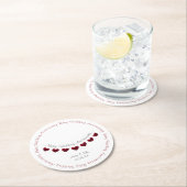 40e Ruby trouwdag bunting Ronde Kartonnen Onderzetter (Insitu)