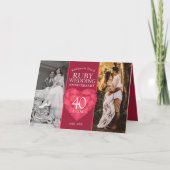 40e Ruby trouwdag nu foto Kaart (Voorkant)