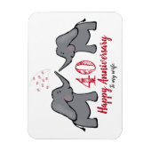 40e ruby trouwdag vrouw olifant magneet (Verticaal)