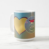 40e Ruby Wedding Jubileum 2 Foto's Koffie Mok (Voorkant links)