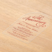 40e Ruby Wedding Jubileum Acryl Uitnodigingen (Laagn)