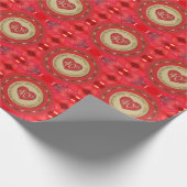 40e Ruby Wedding Jubileum Cadeaupapier (Hoek)