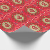40e Ruby Wedding Jubileum Cadeaupapier (Hoek)