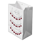40e Ruby Wedding Jubileum-cadeautas Medium Cadeauzakje (Voorkant Gekanteld)