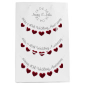 40e Ruby Wedding Jubileum-cadeautas Medium Cadeauzakje (Voorkant)