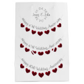 40e Ruby Wedding Jubileum-cadeautas Medium Cadeauzakje (Achterkant)