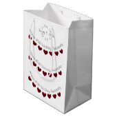40e Ruby Wedding Jubileum-cadeautas Medium Cadeauzakje (Achterkant Gekanteld)
