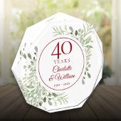 40e Ruby Wedding Jubileum Elegant Greenery Fotoblokken