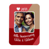 40e Ruby Wedding Jubileum Foto Keepsake Magneet (Verticaal)