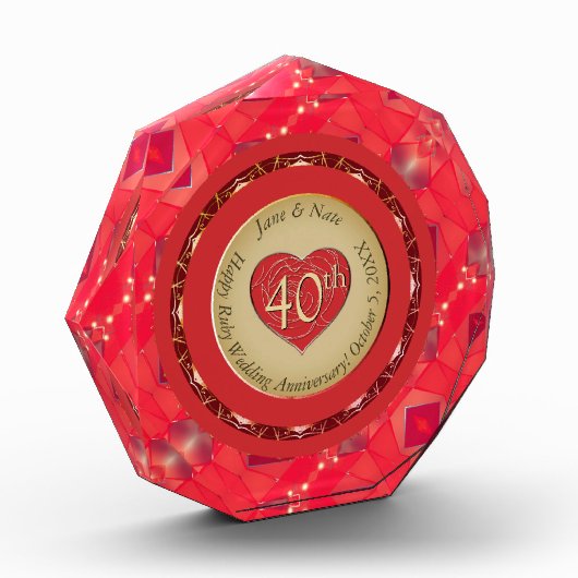 40e Ruby Wedding Jubileum Fotoblok (Links)