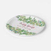 40e Ruby Wedding Jubileum Greenery Papieren Bordje (Gekanteld)