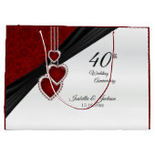 40e Ruby Wedding Jubileum - Groot Large Cadeautasje (Achterkant)