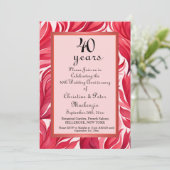 40e Ruby Wedding Jubileum Kaart (Staand voorkant)