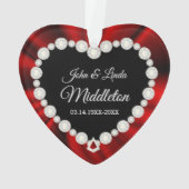 40e Ruby Wedding Jubileum Keepomwille Design Ornament (achterkant)