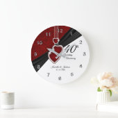 40e Ruby Wedding Jubileum Keepslag op White Grote Klok (Huis)