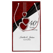 40e Ruby Wedding Jubileum - Klein Cadeauzakje (Achterkant)