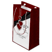 40e Ruby Wedding Jubileum - Klein Cadeauzakje (Achterkant Gekanteld)
