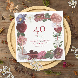 40e Ruby Wedding Jubileum Land Roos Garden Servet