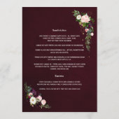 40e Ruby Wedding Jubileum Menu (Achterkant)