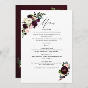40e Ruby Wedding Jubileum Menu