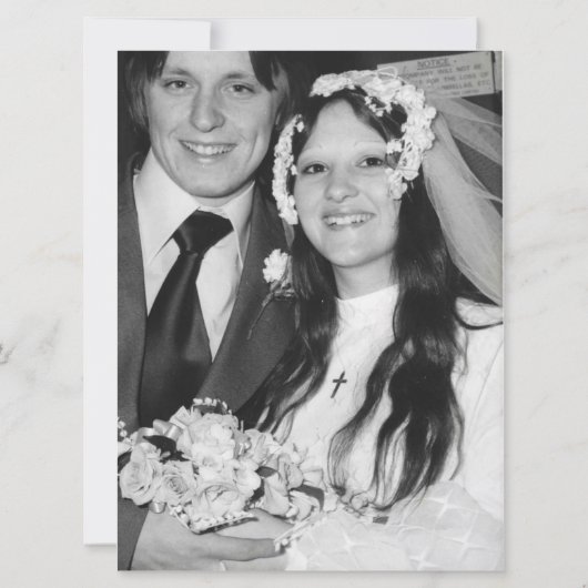 40e Ruby Wedding Jubileum Menu Kaart (Achterkant)