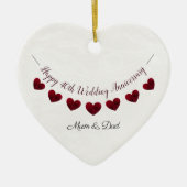 40e Ruby Wedding Jubileum mum & dad Keramisch Ornament (Voorkant)