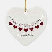 40e Ruby Wedding Jubileum mum & dad Keramisch Ornament (Achterkant)