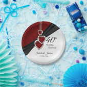 40e Ruby Wedding Jubileum Papieren Bordje (Feest)