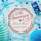 40e Ruby Wedding Jubileum Papieren Bordje (Feest)