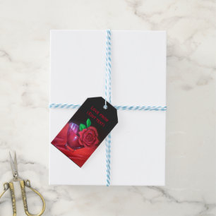 40e Ruby Wedding Jubileum Red Rose Cadeaulabel