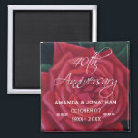 40e Ruby Wedding Jubileum Red Rose Magneet<br><div class="desc">Olie op doek door Jan Sinclair. Klaar om aan uw gebeurtenisspecificaties worden aangepast. Bekijk hier het volledige assortiment overeenkomende producten... </div>