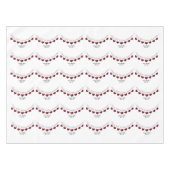 40e Ruby Wedding Jubileum rode hartslag Tafelkleed (Voorkant (Horizontaal))