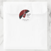 40e Ruby Wedding Jubileum Ronde Sticker (Tas)