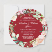 40e Ruby Wedding Jubileum Rozen Garland Kaart (Achterkant)