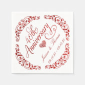 40e Ruby Wedding Jubileum Servet (Voorkant)