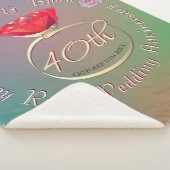 40e Ruby Wedding Jubileum Sherpa Blanket Sherpa Deken (3/4)