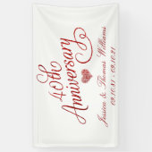 40e Ruby Wedding Jubileum Spandoek (Verticaal)