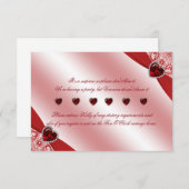 40e Ruby Wedding Jubileum Speciale instructies Kaart (Voorkant / Achterkant)