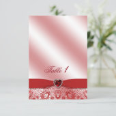40e Ruby Wedding Jubileum Table Kaart (Staand voorkant)