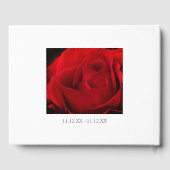 40e Ruby Wedding Jubileum Traditional Red Rose Gastenboek (Achterkant)