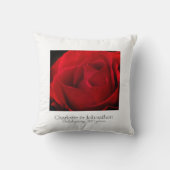 40e Ruby Wedding Jubileum Traditional Red Rose Kussen (Voorkant)