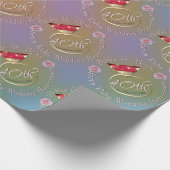 40e Ruby Wedding Jubileum Wrapping Paper Cadeaupapier (Hoek)